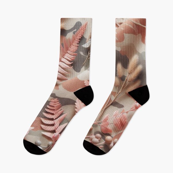 Item preview, Floral Camouflage with Rose Gold Leaves , Soft Colors designed and sold by Gaborai.