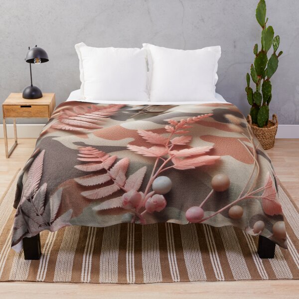 Item preview, Floral Camouflage with Rose Gold Leaves , Soft Colors designed and sold by Gaborai.