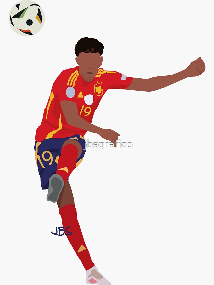 "Lamine Yamal goal vs France" Sticker by jbsgrafico | Redbubble