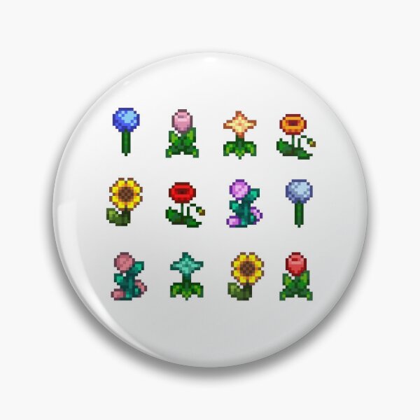 Item preview, stardew valley flower stickers!! designed and sold by spoiledchai ♡.