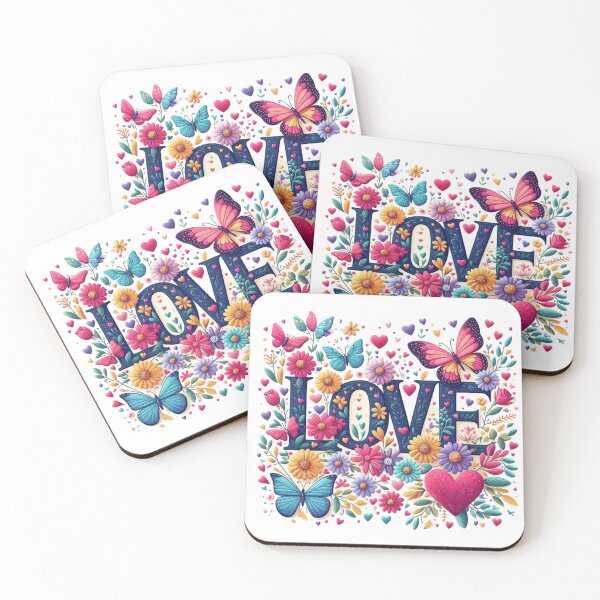 Item preview, Blooming Love: A Symphony of Hearts, Butterflies and Flowers designed and sold by aZRaSs.