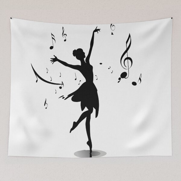 Item preview, A Silhouette Of A Woman Dancing Gracefully designed and sold by vuslatmedia.