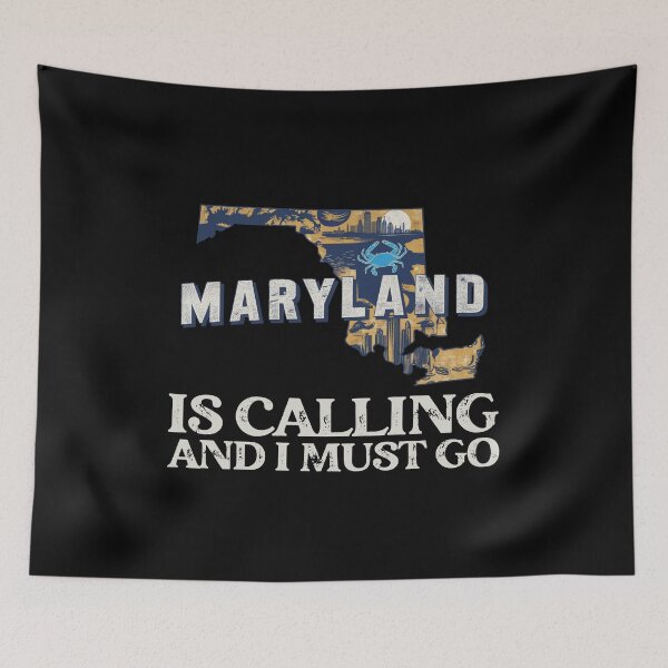 Item preview, Travel saying Maryland is calling and I must go: Vintage travel poster Maryland - Minimal retro design for tourism fans designed and sold by pod24.