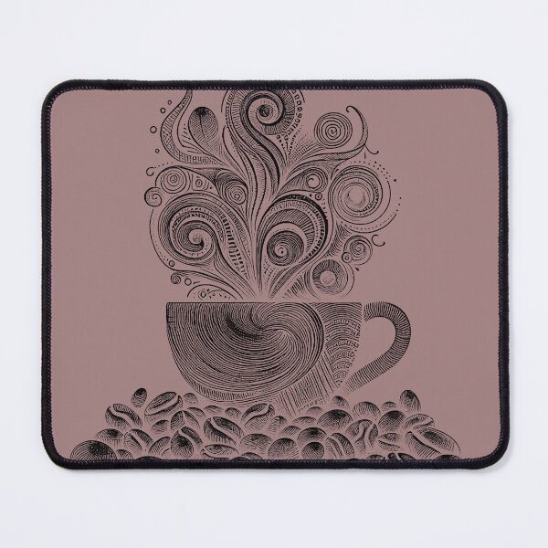 Item preview, Line drawing of a coffee cup filled with caffeine designed and sold by Vetagio.