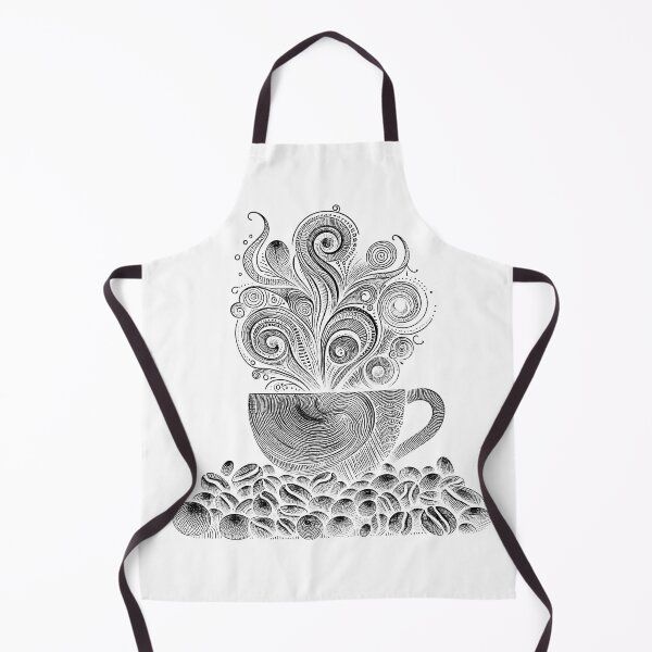 Item preview, Line drawing of a coffee cup filled with caffeine designed and sold by Vetagio.