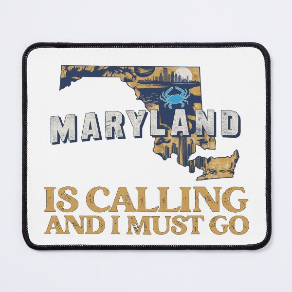 Item preview, Travel saying Maryland is calling and I must go: Vintage travel poster Maryland - Minimal retro design for tourism fans designed and sold by pod24.