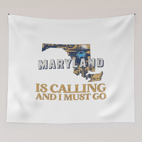 Item preview, Travel saying Maryland is calling and I must go: Vintage travel poster Maryland - Minimal retro design for tourism fans designed and sold by pod24.