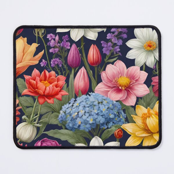 Item preview, Pastel Colorful Flowers Leaves Spring Wildflowers Pattern Floral Poster Design designed and sold by HAKKI ARSLAN.
