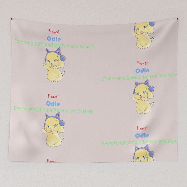 Item preview, Kowai Odie Motto with Odie (Cat Headphones) designed and sold by KowaiOdie.
