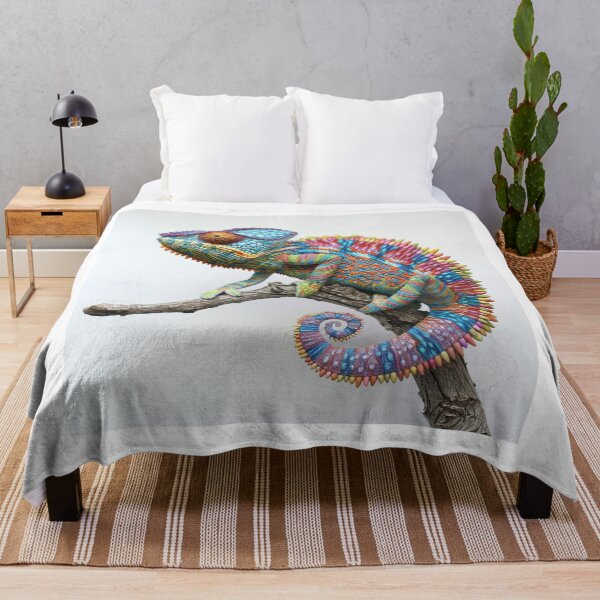Item preview, Colorful Chameleon on a Branch designed and sold by BubandAika.