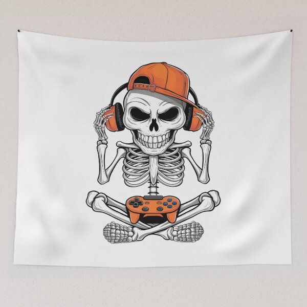 Item preview, Halloween Skeleton Gamer Video Gaming Boys Men Kids Teens  designed and sold by clothesy7.