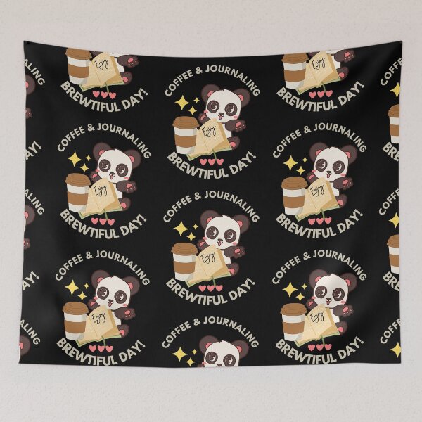 Item preview, Coffee & Journaling Cute Panda_journaling lover designed and sold by KLArtzStore.
