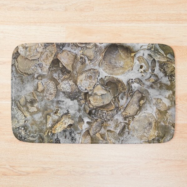 Item preview, Fossilized seashell texture print design designed and sold by DFLC Prints.