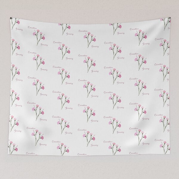 Item preview, Carnations are For January designed and sold by SheilaMcDowell Design.