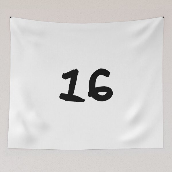 Item preview, 16, sixteen, black, ninja designed and sold by Numbers-Art.