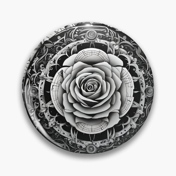 Item preview, Rose in Geometric Mandala designed and sold by MandalasShops.