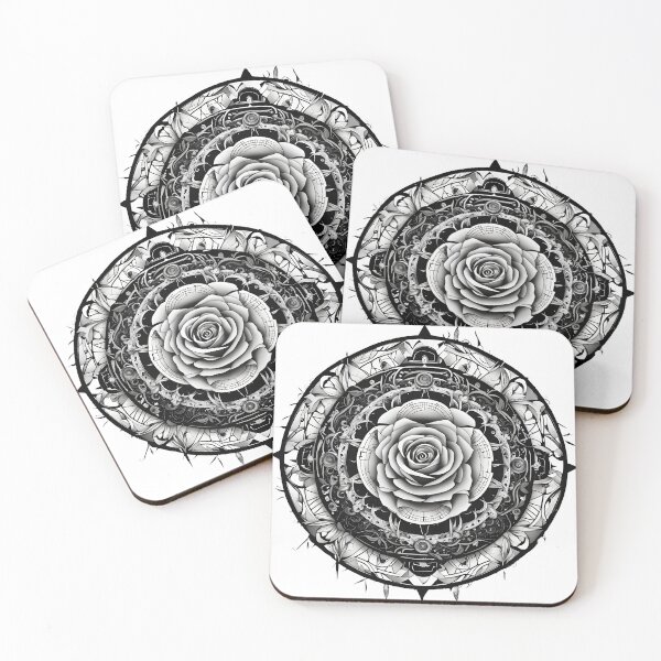 Item preview, Rose in Geometric Mandala designed and sold by MandalasShops.