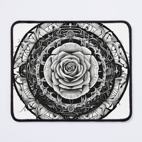 Item preview, Rose in Geometric Mandala designed and sold by MandalasShops.