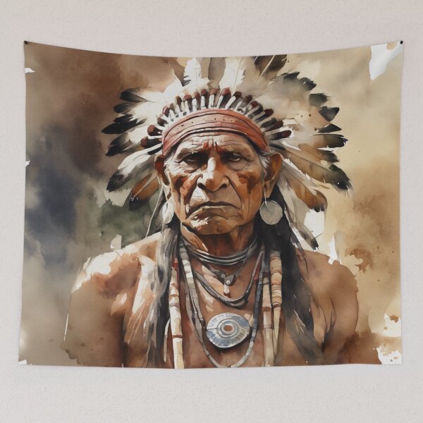 Item preview, Proud Indian,original art, watercolor designed and sold by TrendyGenZArt.