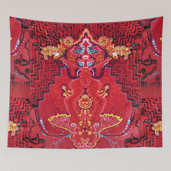 Item preview, Abstract painting in red and black designed and sold by ricoflinn.