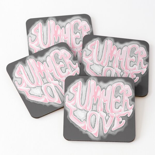 Item preview, "summer love"- graffiti-style graphic with a pink  designed and sold by My-fake-places.