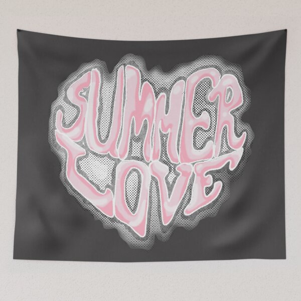 Item preview, "summer love"- graffiti-style graphic with a pink  designed and sold by My-fake-places.