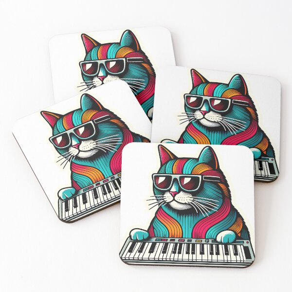 Item preview, colorful Cat Synthesizer designed and sold by BlackCatspet1.