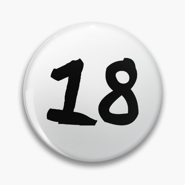 Item preview, 18, eighteen, black, ninja designed and sold by Numbers-Art.