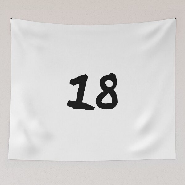 Item preview, 18, eighteen, black, ninja designed and sold by Numbers-Art.