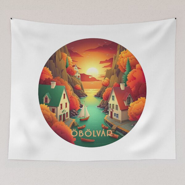 Item preview, Town of Öbölvár designed and sold by ForeverPrintsOK.