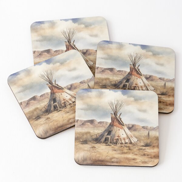 Item preview, Indian wigwam, original art, watercolor designed and sold by TrendyGenZArt.
