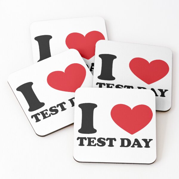 Item preview, I love test day (red heart) designed and sold by EmeraldeaArt.