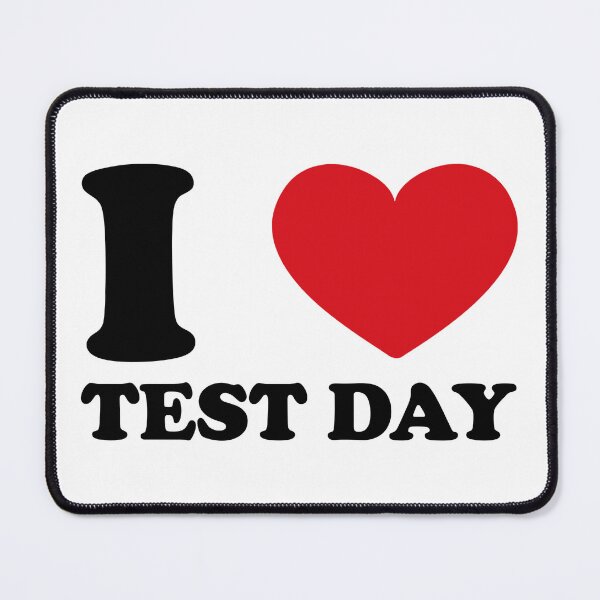 Item preview, I love test day (red heart) designed and sold by EmeraldeaArt.