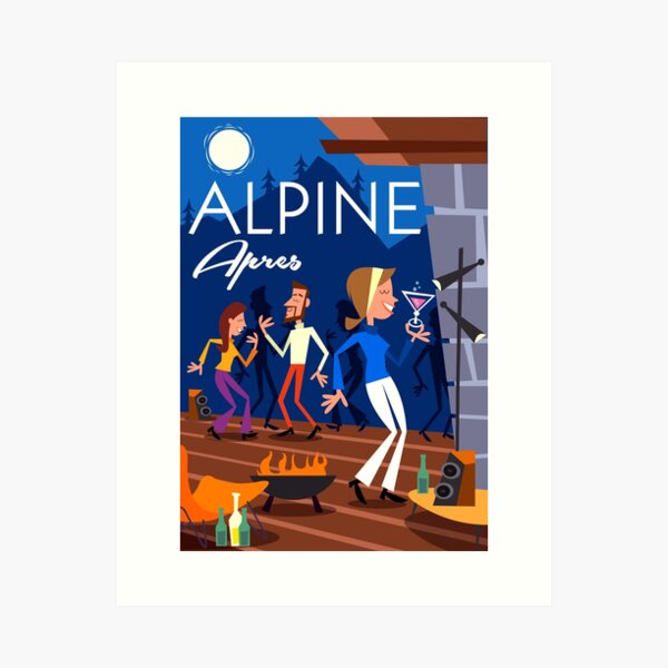 Item preview, Alpine Apres poster designed and sold by GAGodel.