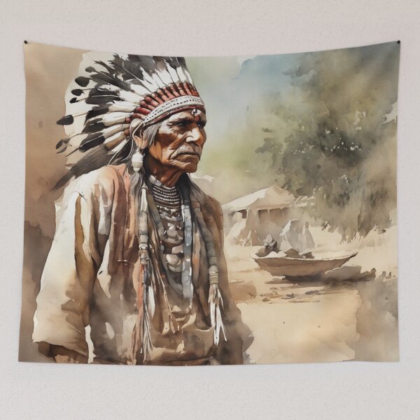 Item preview, Proud Indian,original art, watercolor designed and sold by TrendyGenZArt.