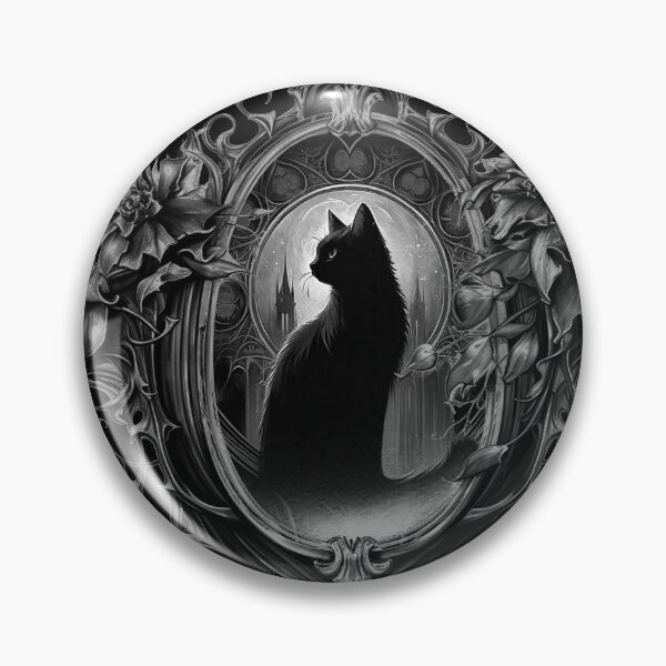 Item preview, Gothic Black Cat Dark Halloween Design designed and sold by LittleMagicShop.
