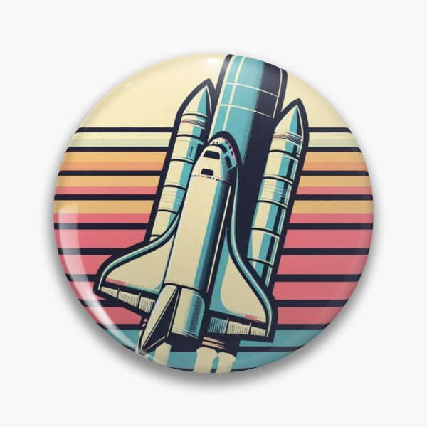 Item preview, Space Shuttle (Retro) designed and sold by Bubble-Boris.