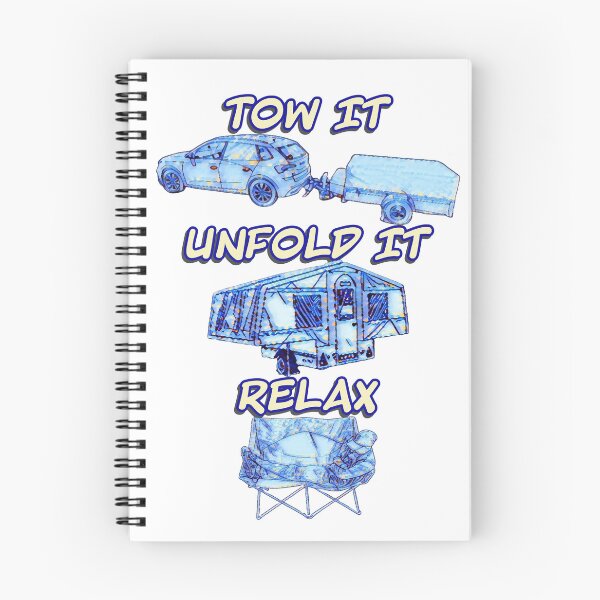 Item preview, Tow it, Unfold it, Relax - Blue and Yellow Folding Camper designed and sold by BeccaAelishe.