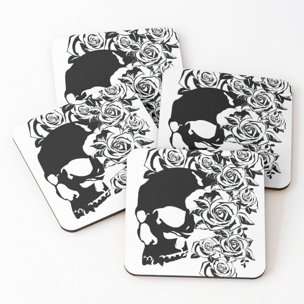 Item preview, Skull with roses designed and sold by HeyHappyShop.
