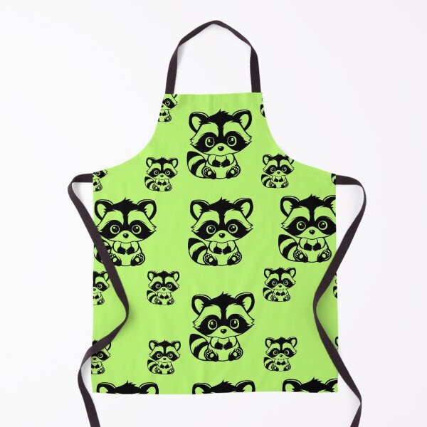 Item preview, RACCOON, PATTERN WITH GREEN BACKGROUND designed and sold by lunacoco81.