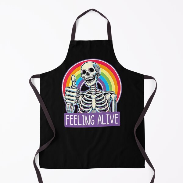 Item preview, Funny Sarcastic Skeleton "Feeling Alive" Thumbs Up Meme designed and sold by Unitepeople.
