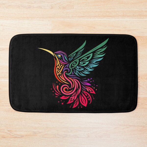 Item preview, Multicolor tribal art hummingbird, fly bird designed and sold by CutOriginalArt.