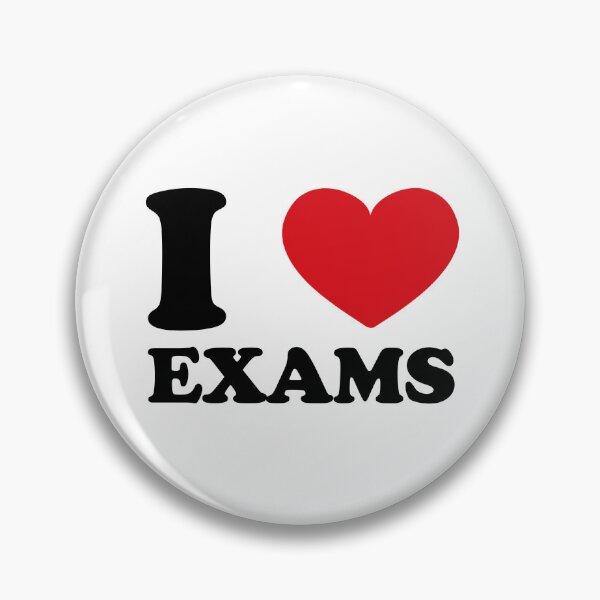 Item preview, I love exams (red heart) designed and sold by EmeraldeaArt.