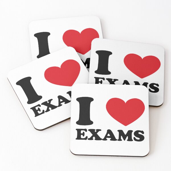 Item preview, I love exams (red heart) designed and sold by EmeraldeaArt.