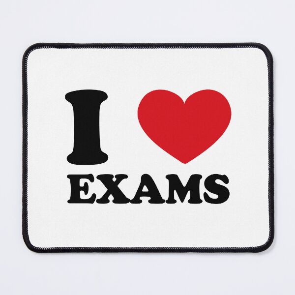 Item preview, I love exams (red heart) designed and sold by EmeraldeaArt.