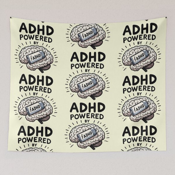 Item preview, Powered by ADHD designed and sold by Vkinsify.