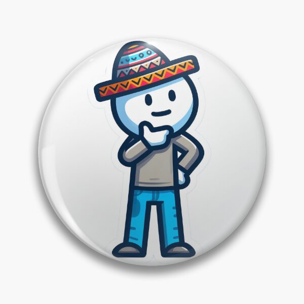 Item preview, Thinking Mexican stickman  designed and sold by StickyGuys.
