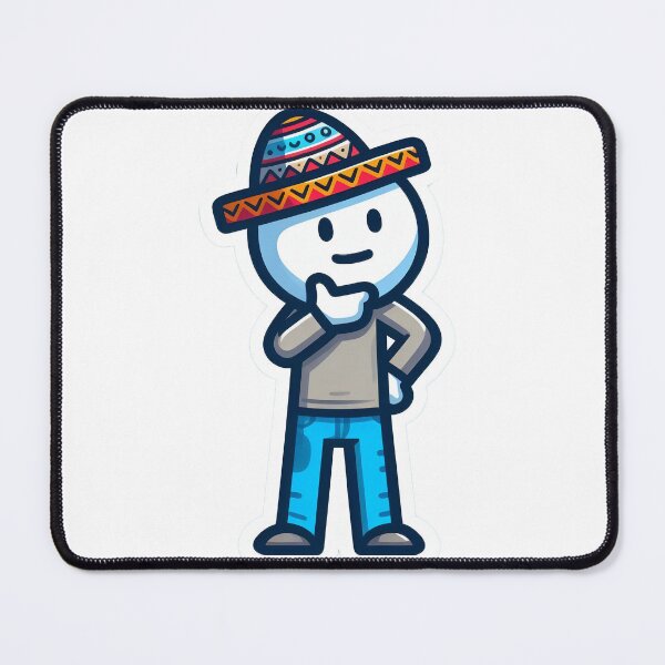 Item preview, Thinking Mexican stickman  designed and sold by StickyGuys.