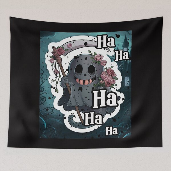 Item preview, Cute ghost with scythe designed and sold by MarcelooArt.