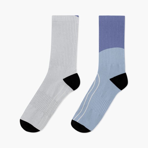 Item preview, Blue and grey abstract geometric arches designed and sold by by-jwp.
